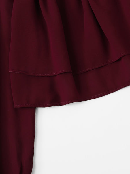 Off Shoulder Solid Blouse