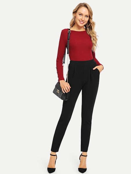 Pocket Side Skinny Pants