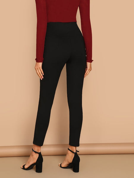 Buttoned Fly Skinny Pants
